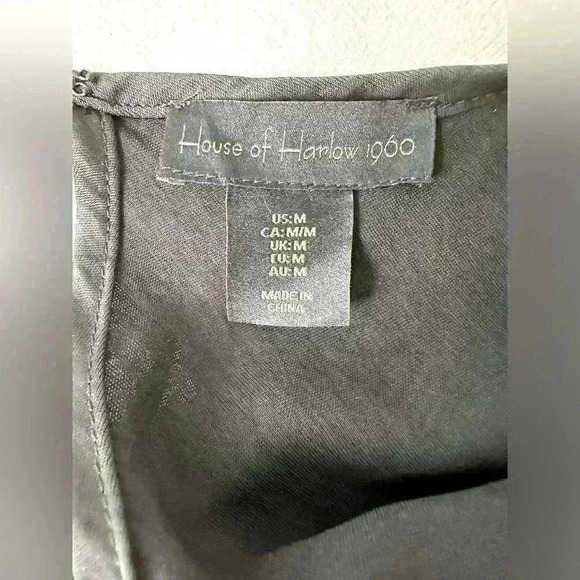 House of Harlow 1960 Black Satin Slip Dress Size Medium - Picture 13 of 14